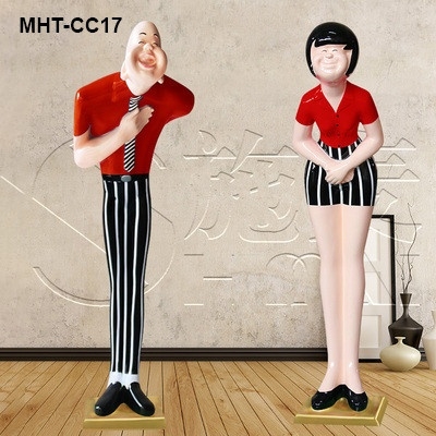 Tượng người cúi chào khách cao cấp MHTCC
