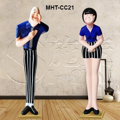 Tượng người cúi chào khách cao cấp MHTCC