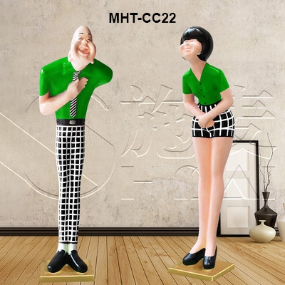 Tượng người cúi chào khách cao cấp MHTCC