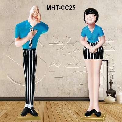 Tượng người cúi chào khách cao cấp MHTCC