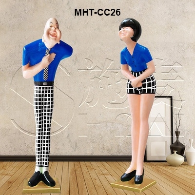 Tượng người cúi chào khách cao cấp MHTCC