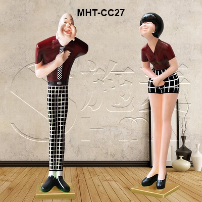 Tượng người cúi chào khách cao cấp MHTCC