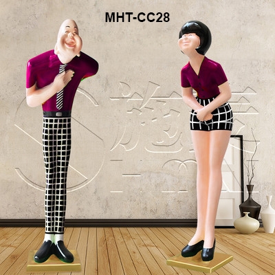 Tượng người cúi chào khách cao cấp MHTCC