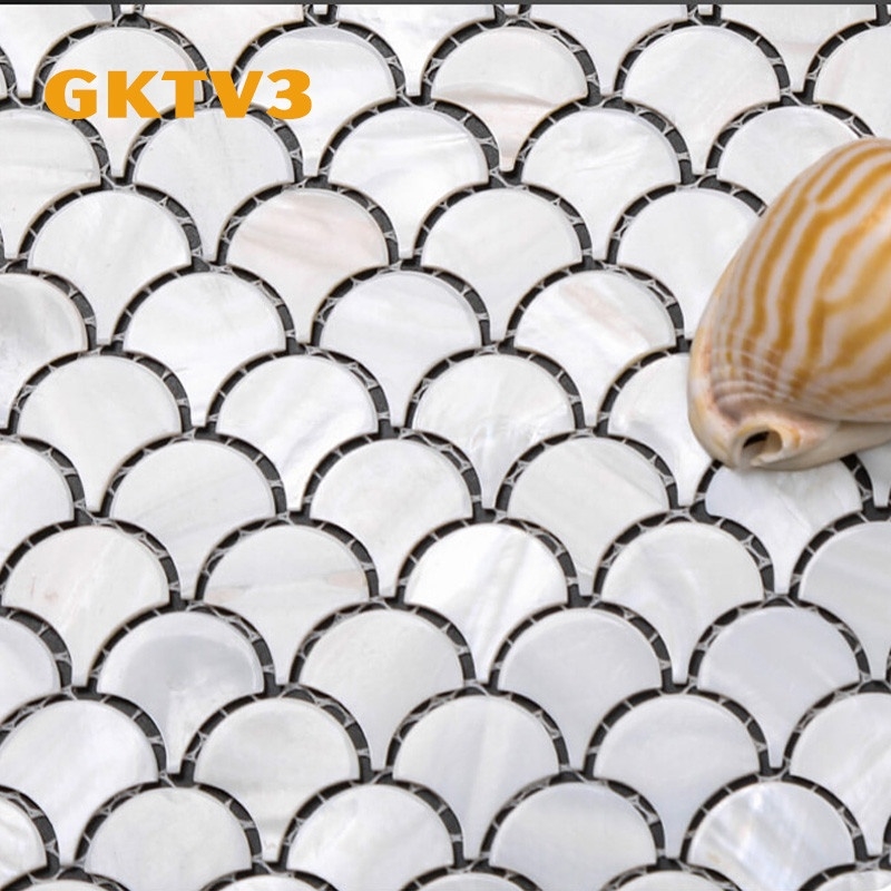 Tấm ốp khảm trai hình vảy cá GKV