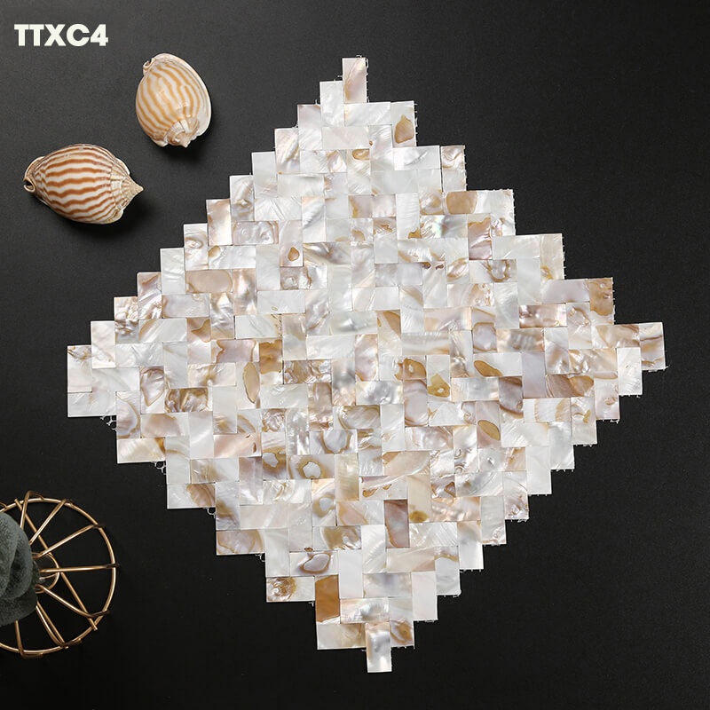 Tấm trang trí gạch mosaic xương cá TTXC
