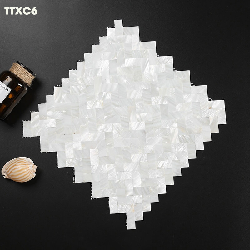 Tấm trang trí gạch mosaic xương cá TTXC