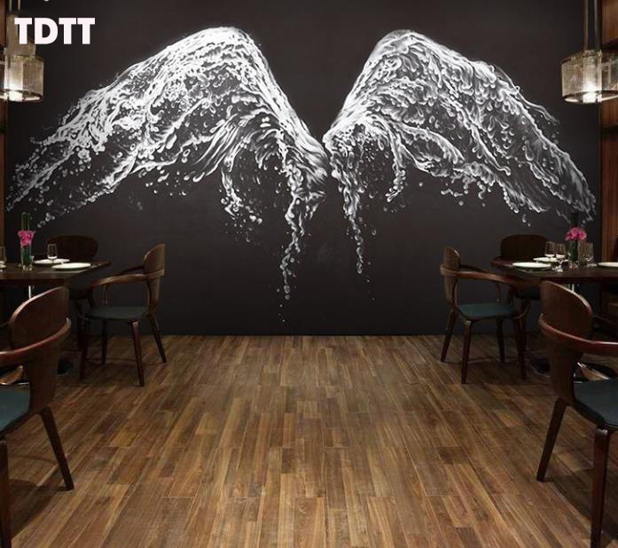 Tranh dán tường 3D đôi cánh thiên thần TDTT