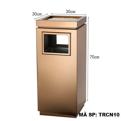 Thùng rác inox chữ nhật TRCN