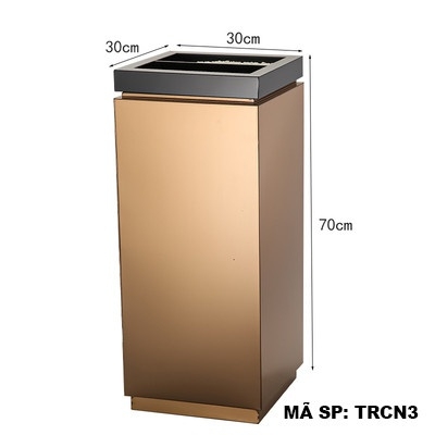 Thùng rác inox chữ nhật TRCN
