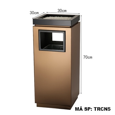 Thùng rác inox chữ nhật TRCN