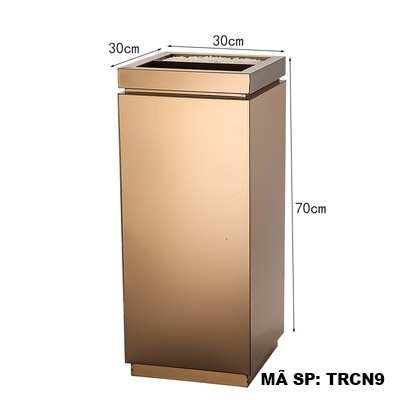 Thùng rác inox chữ nhật TRCN