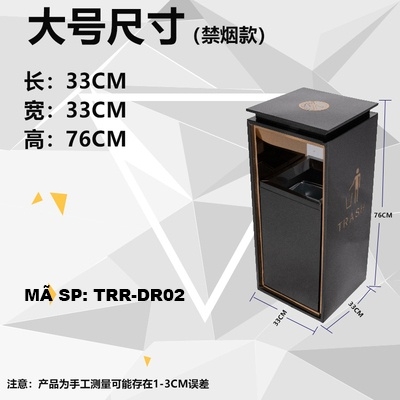 Thùng rác ống dài đế đường ray TRR