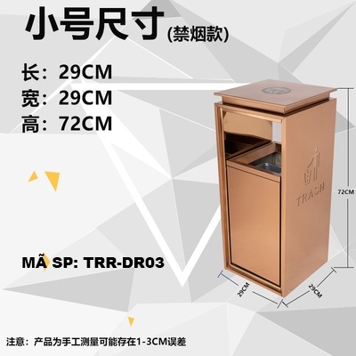 Thùng rác ống dài đế đường ray TRR