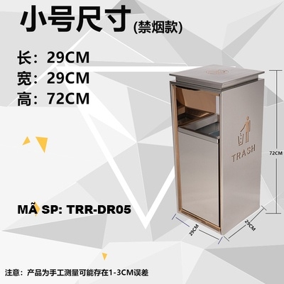 Thùng rác ống dài đế đường ray TRR