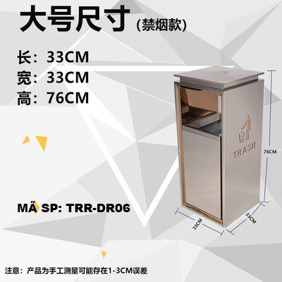 Thùng rác ống dài đế đường ray TRR