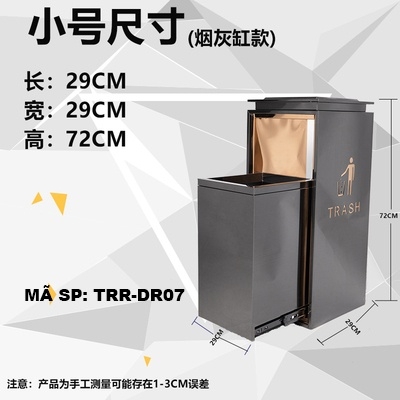 Thùng rác ống dài đế đường ray TRR