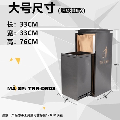 Thùng rác ống dài đế đường ray TRR