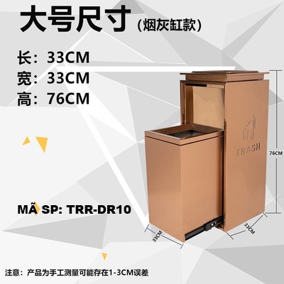 Thùng rác ống dài đế đường ray TRR