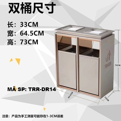 Thùng rác ống dài đế đường ray TRR