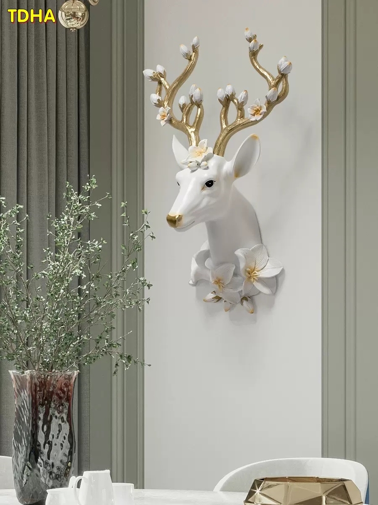 Tượng đầu hươu treo tường TDHA