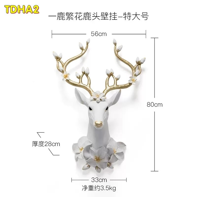 Tượng đầu hươu treo tường TDHA