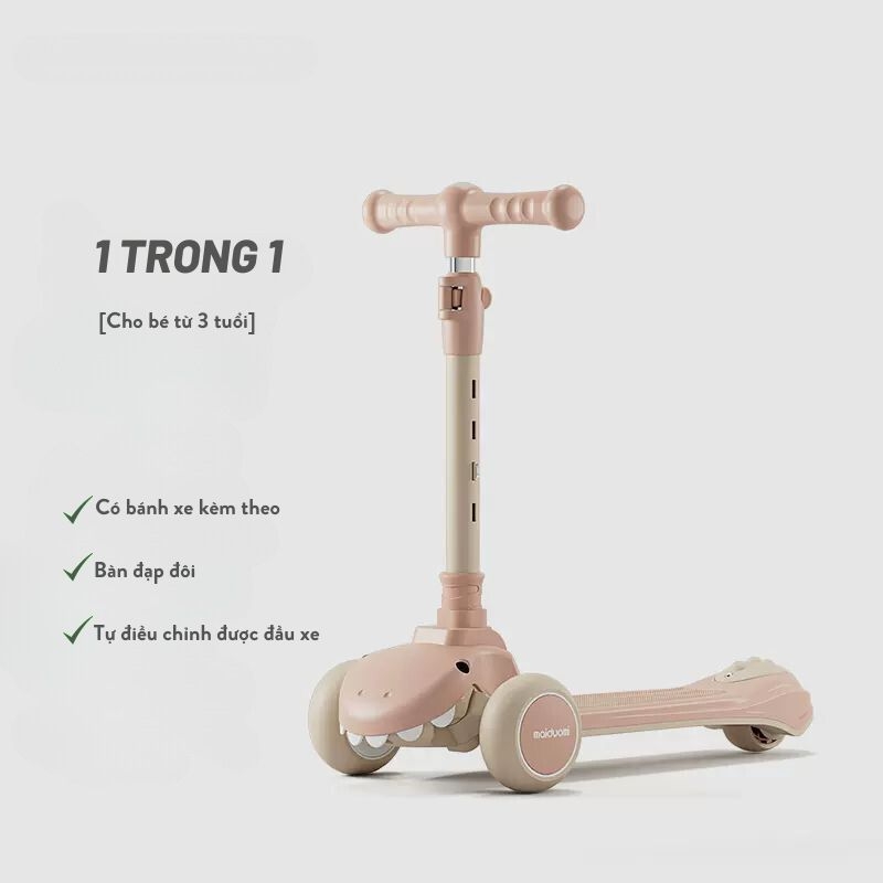 Xe trượt Scooter cao Cấp, xe chòi chân cho bé 6 trong 1