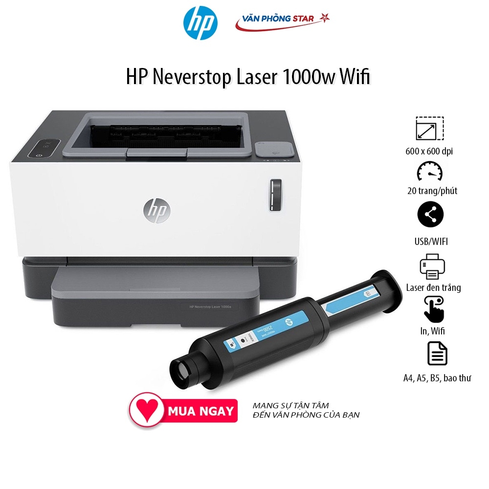 Máy in HP Neverstop Laser 1000w/ 1000a -  Chính hãng mới 100% - Bảo hành 12 tháng Toàn quốc