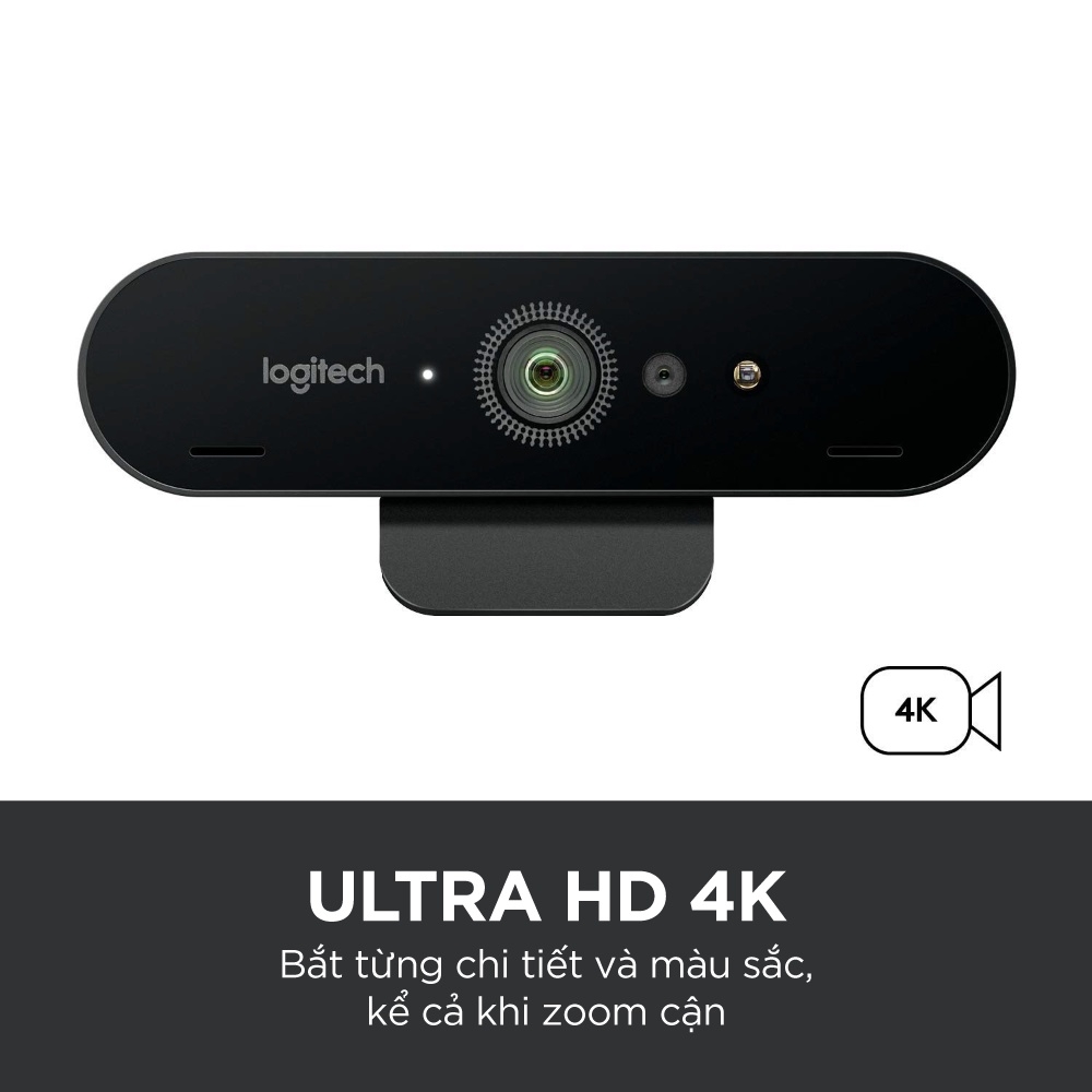 Webcam Logitech BRIO - 4K Ultra HD, tự động chỉnh sáng & lấy nét, góc rộng 78 độ vanphongstar