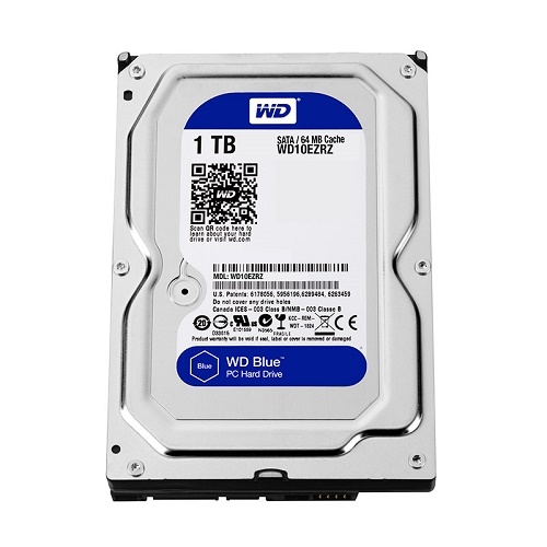 Ổ cứng HDD WD 1TB Blue 3.5 inch, 7200RPM, SATA, 64MB Cache (WD10EZEX)