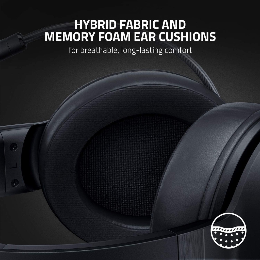 Tai nghe Razer Kraken V3 X USB gaming chống ồn tích hợp micro. Âm thanh vòm 7.1 đệm tai êm ái chính hãng Vanphongstar