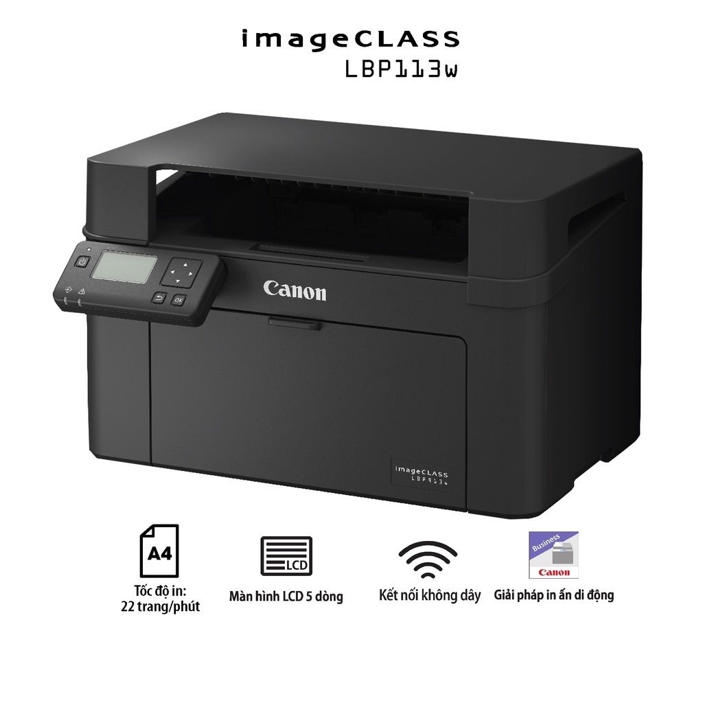 Máy in Laser Canon LBP 913W tốc độ in 22 trang/phút nhỏ gọn có WIFI