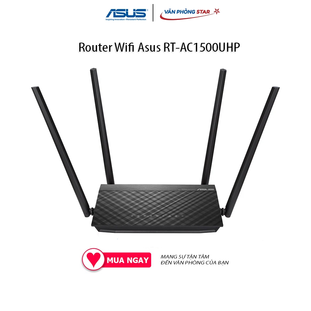 Router Wifi Asus RT-AC1500UHP 2.4 GHz / 5 GHz Chuẩn 802.11