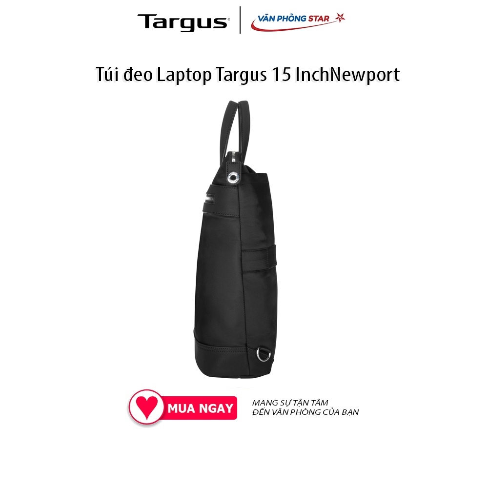 Túi đeo Laptop Targus 15 Inch Newport TBB600GL-703 ngăn đứng máy tính trống chộm Vải Nylon chống thấm nước BH 1 năm