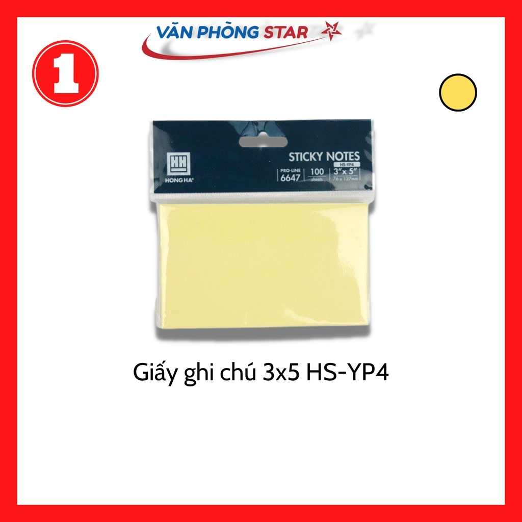 Xấp Giấy ghi chú 3x5 HS-YP4 PROLINE - Hồng Hà