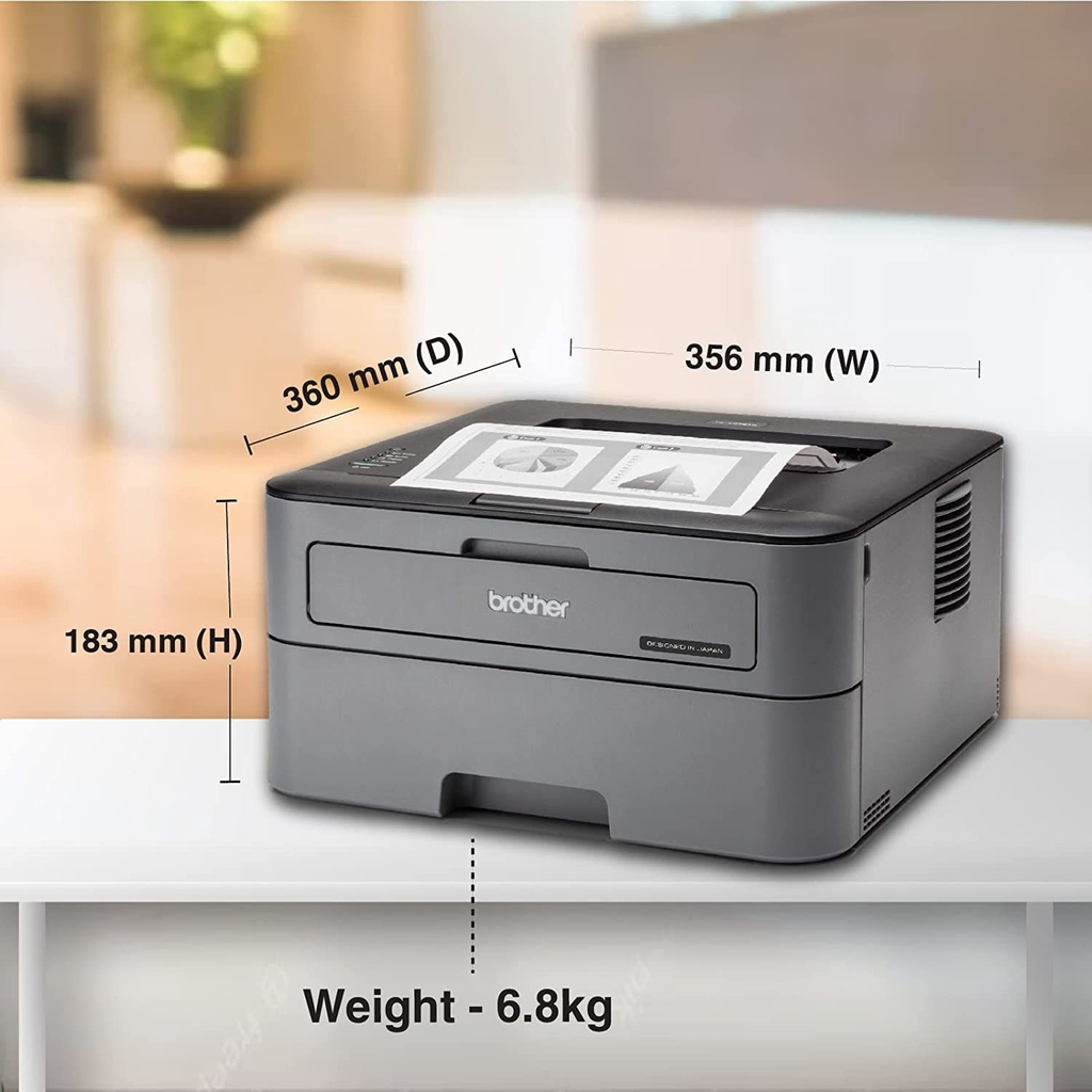 (Combo 3 máy)Máy in hai mặt trắng đen BROTHER HL-L2321D, tốc độ in 30 trang/ phút
