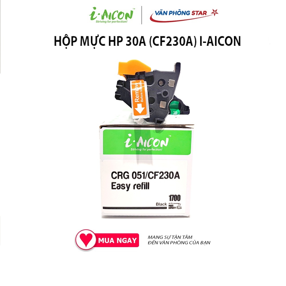 Hộp mực in 30A I-AICON dùng cho máy in HP LaserJet Pro M203dn, Pro M203dw, Pro M227fdw/sdn . CAM KẾT BẢO HÀNH  1 ĐỔI 1