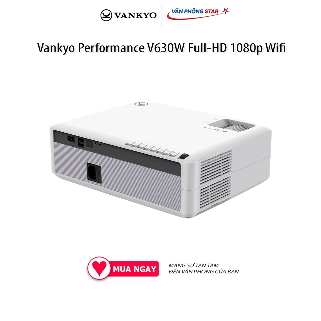 Máy chiếu Vankyo Performance V630W Full-HD 1080p Wifi, độ sáng 7.500 lumens, kích thước chiếu 46-300