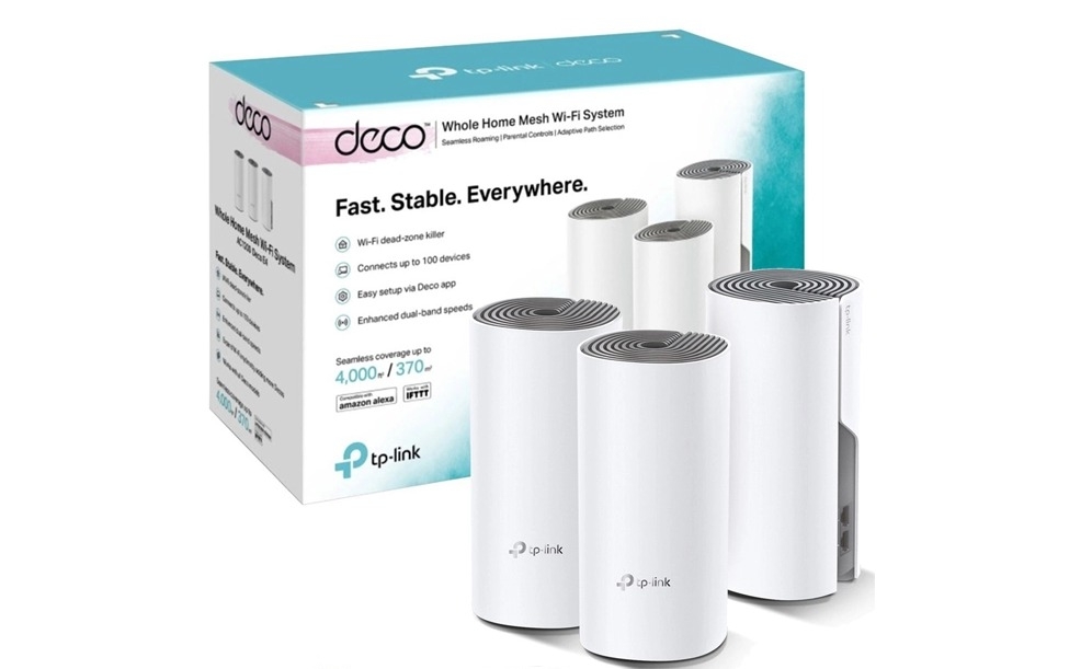 Hệ thống Wifi Mesh TPLink Deco E4 (3 Pack) Chuẩn kết nối 802.11 a/b/g/n/ac Tốc độ 2.4GHz - 300Mbps / 5.0GHz - 867Mbps