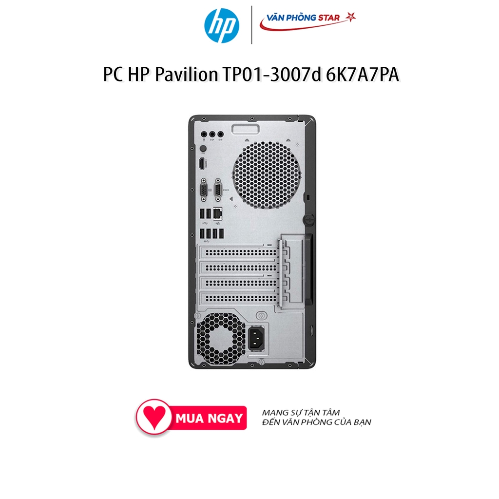 Cây đồng bộ PC HP Pavilion TP01-3007d 6K7A7PA (Core i5-12400/8GB/512GB SSD/Không HDD/Windows 11 Home/WiFi 802.11ax)