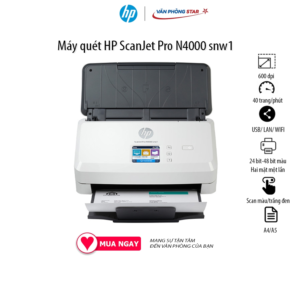 Máy quét HP ScanJet Pro N4000 snw1
