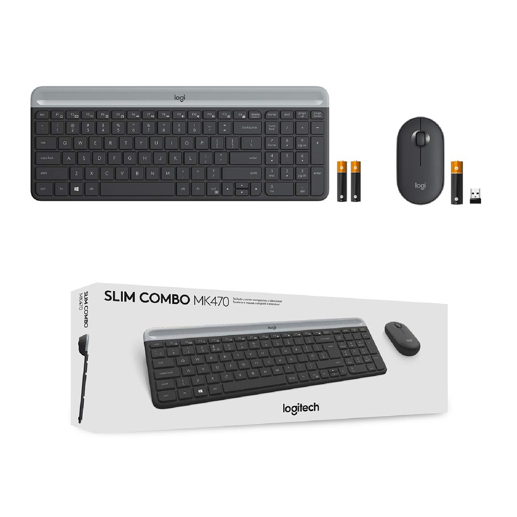 Bộ bàn phím chuột không dây Logitech MK470 USB-Wireless