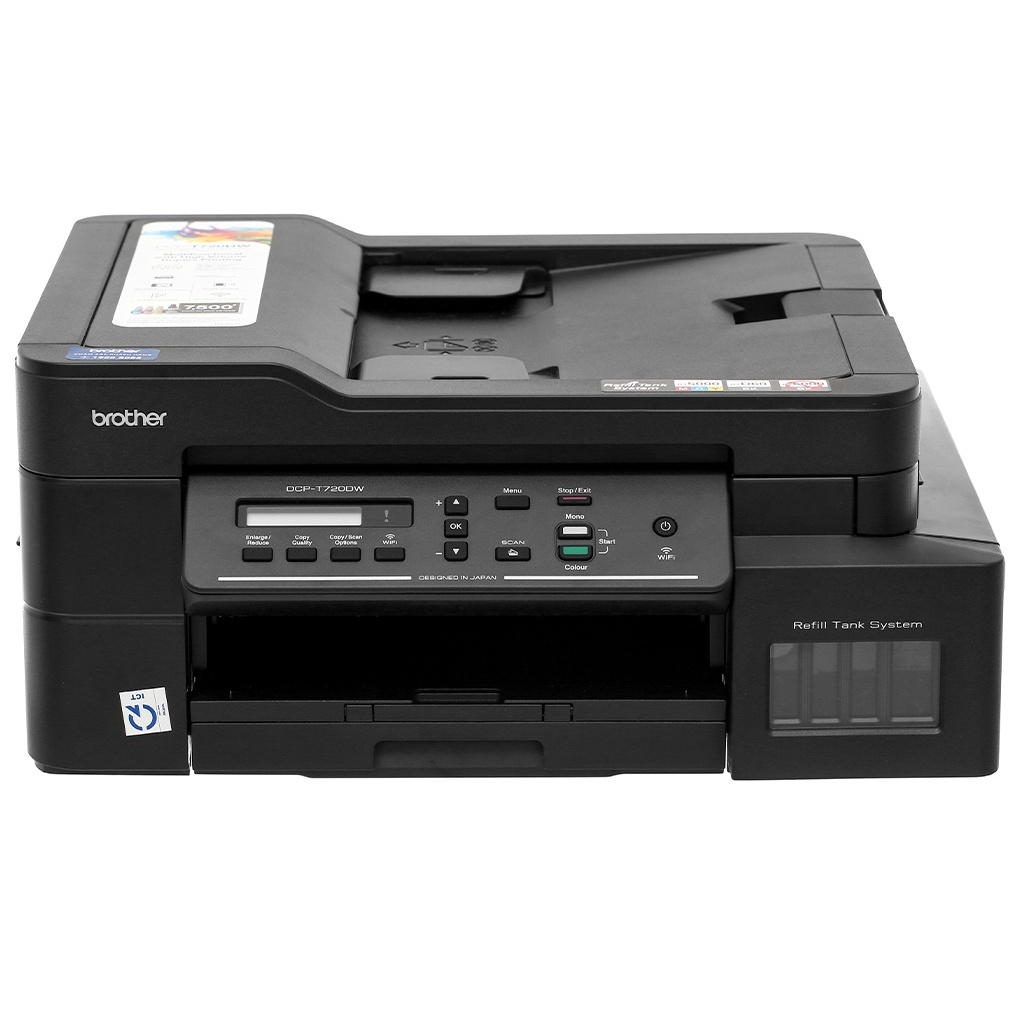 Máy in phun màu đa chức năng Brother DCP-T720DW (In WIFI ĐẢO MẶT/COPY/SCAN) CHÍNH HÃNG MỚI 100%
