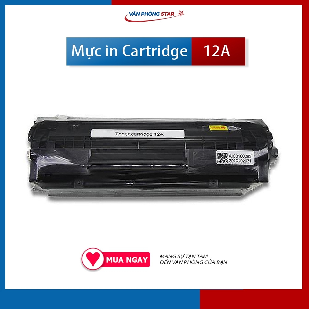 COMBO 10 HỘP MỰC máy in canon 2900/3000 - 12A (Q2612A) - Mực in rõ nét, bền máy