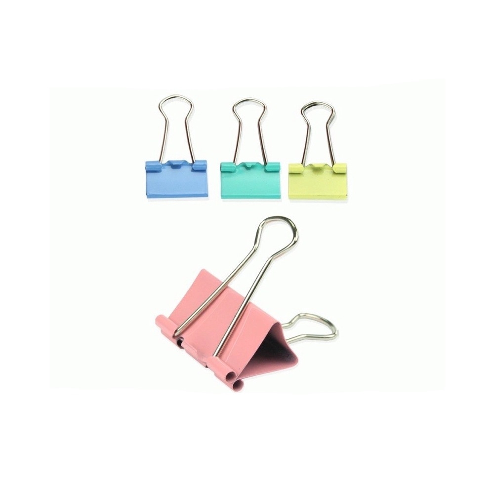Kẹp bướm kẹp giấy màu 32mm hộp 24 chiếc