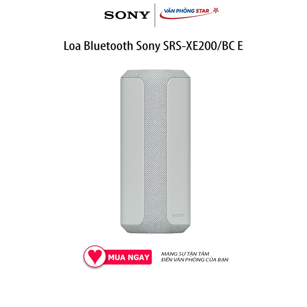 Loa Bluetooth Sony SRS-XE200/BC E, Kết nối USB Type-C, Bluetooth 5.2, Chống nước và chống bụi IP67, Bộ loa X-Balanced