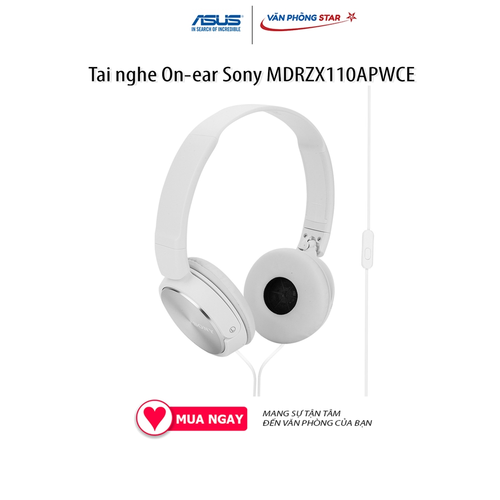 Tai nghe On-ear Sony MDRZX110APWCE
