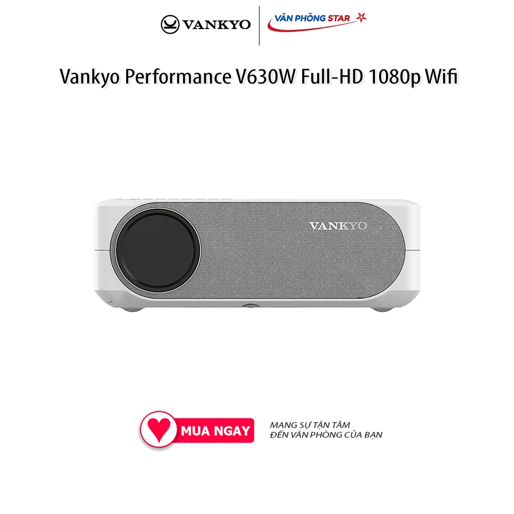 Máy chiếu Vankyo Performance V630W Full-HD 1080p Wifi, độ sáng 7.500 lumens, kích thước chiếu 46-300