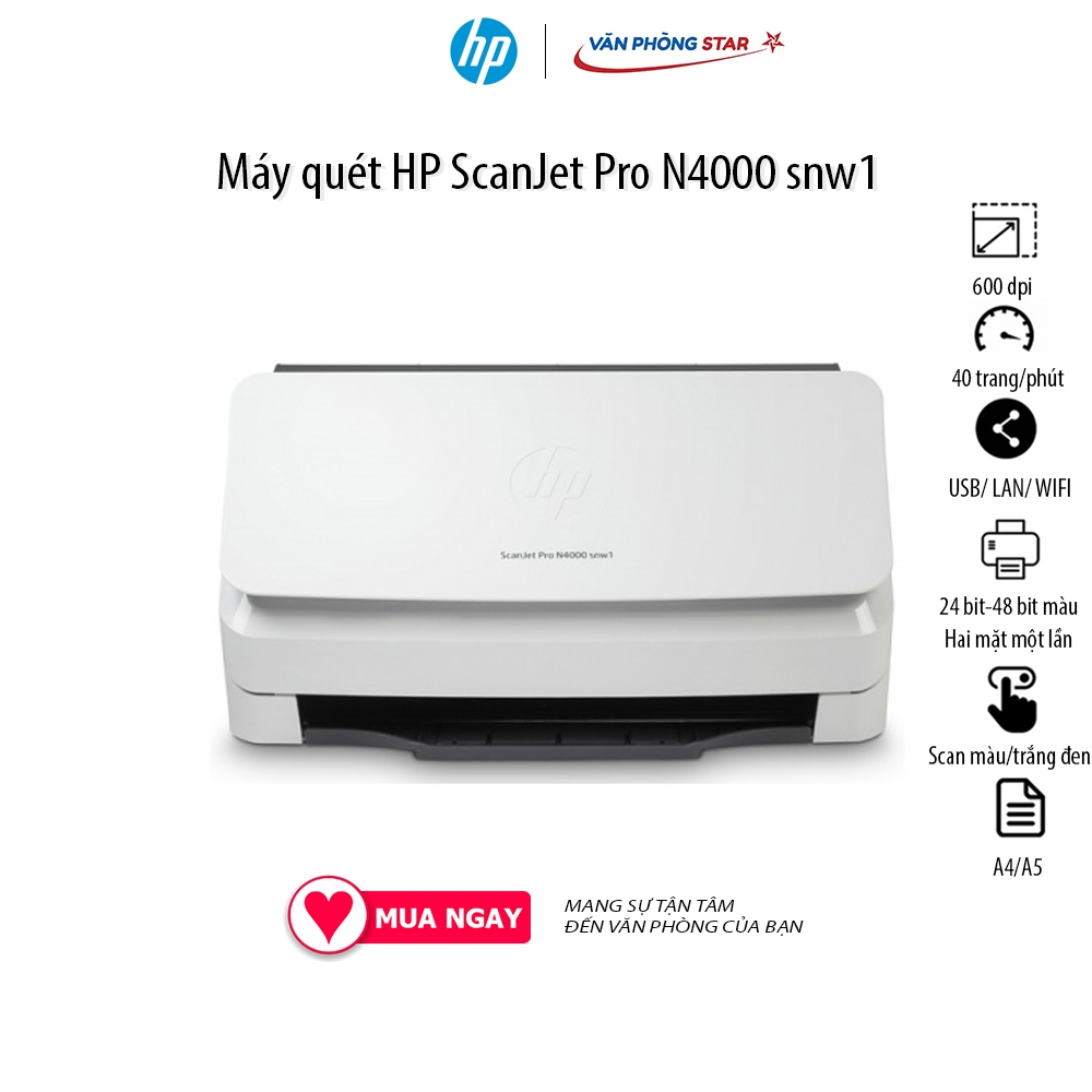 Máy quét HP ScanJet Pro N4000 snw1