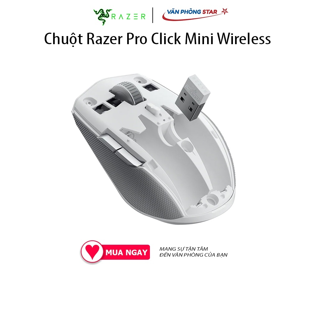 Chuột Gaming không dây Razer Pro Click Mini DPI 12000 DPI cảm biến quang học độ bền Switch chuột: 15 triệu lượt nhấn