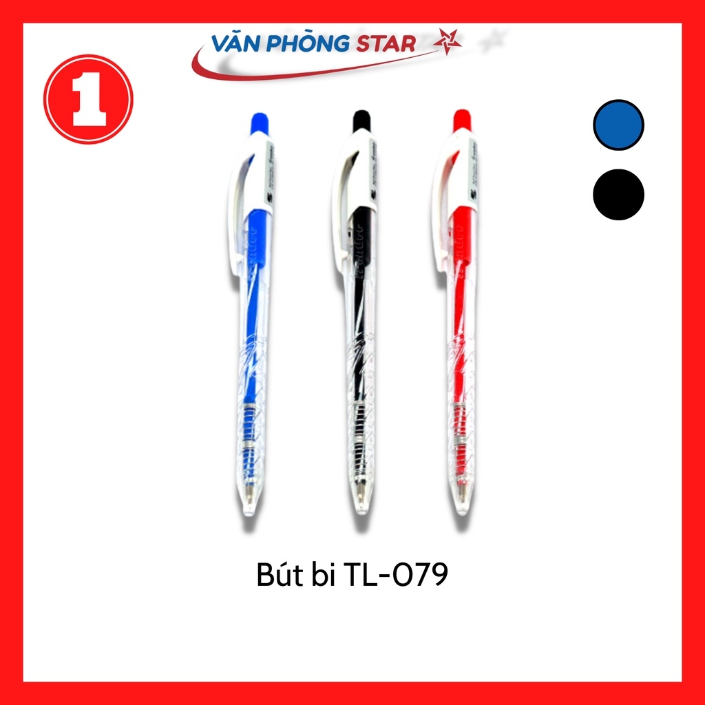 1 hộp bút bi TL-079 Thiên Long nét trơn êm, sắc sảo